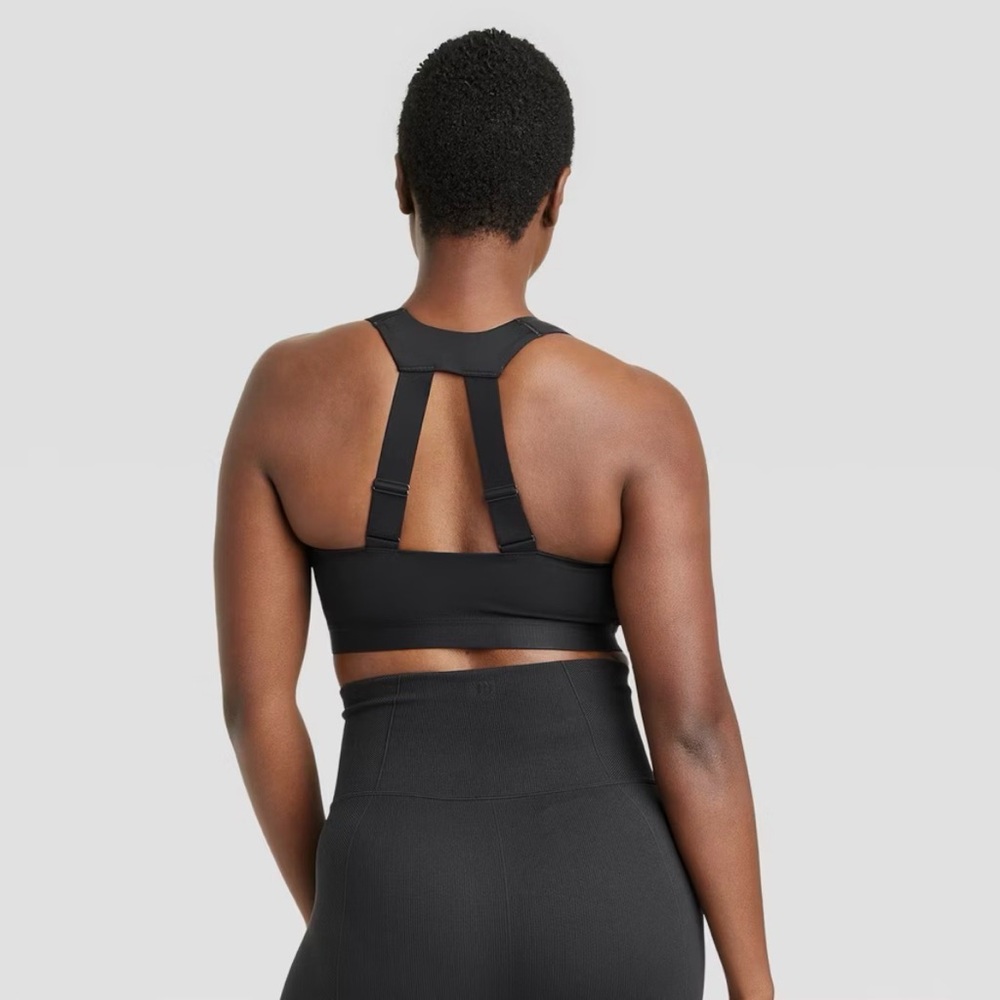 NWT! All In Motion Sports Bra Keyhole Black 36C Women's Sculpt High Support - Picture 9 of 12